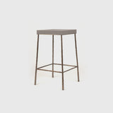 Forged Pedestal Grey Shagreen Leather