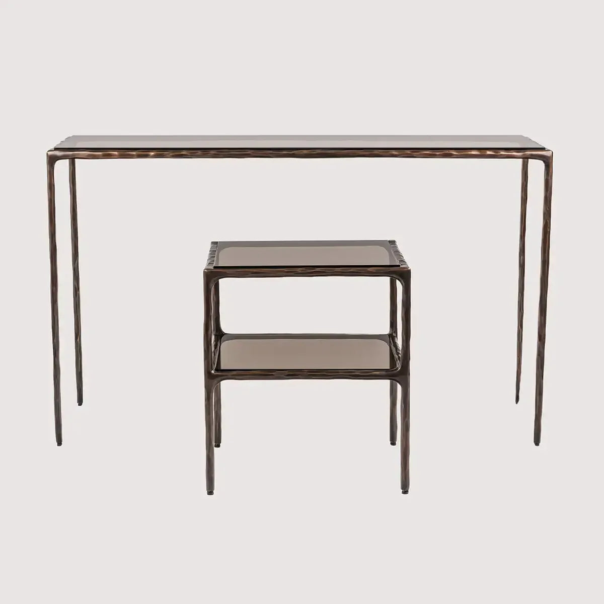 Forged Side Table Bronze Dorato