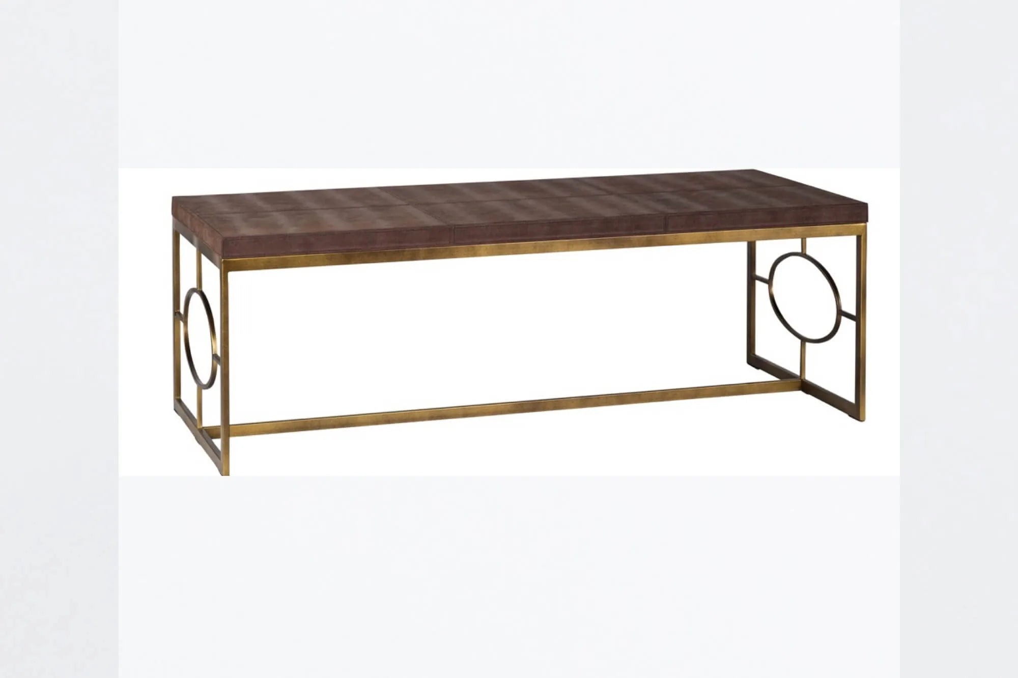 Geo Coffee Table Nubuck Leather