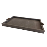 Honeycomb Tray Grey Shagreen Leather
