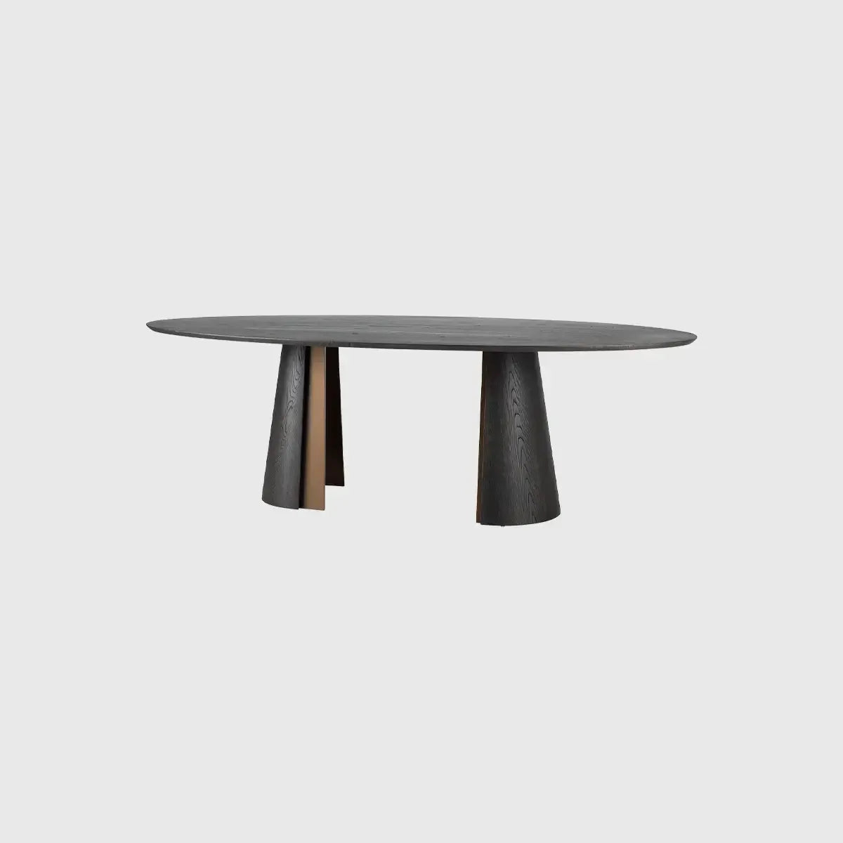 Huggel Oval Dining Table 240cm Chocolate Oak
