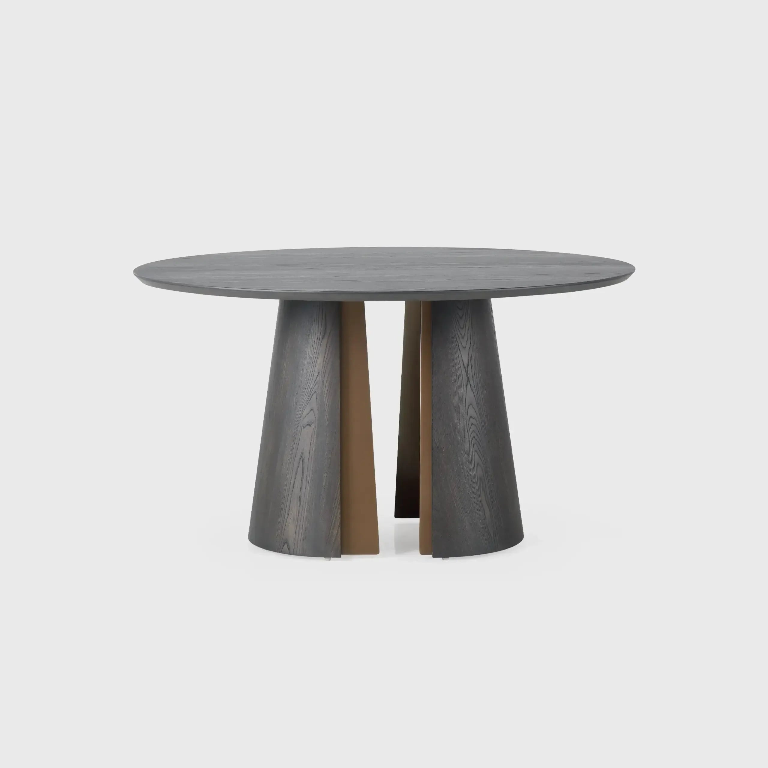 Huggel Round Dining Table Chocolate Oak 135cm