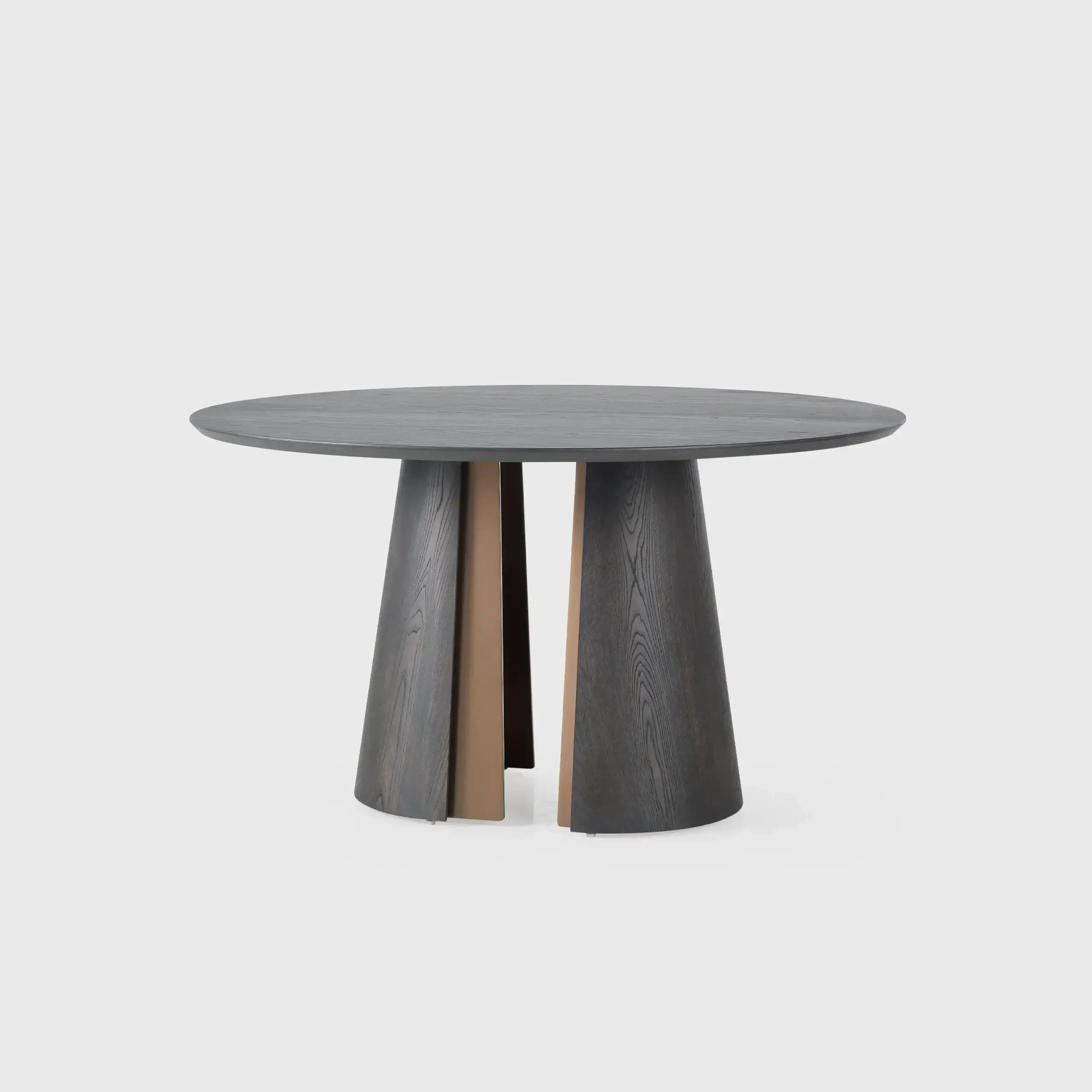 Huggel Round Dining Table Chocolate Oak 135cm