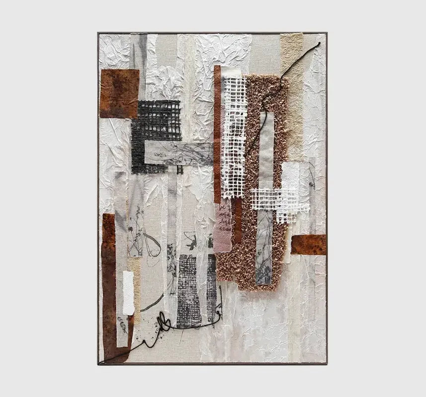 Inheritance Mixed Media Paper and Textile Wall Sculpture
