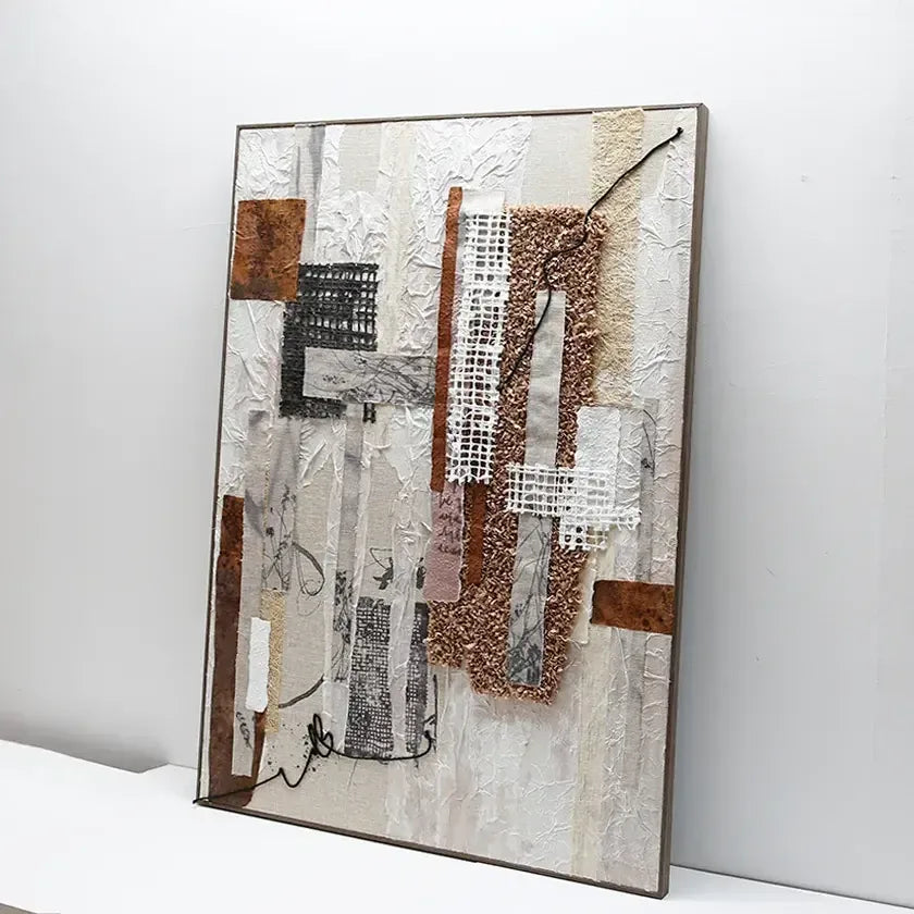 Inheritance Mixed Media Paper and Textile Wall Sculpture