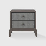 Astoria 2 Drawer Bedside Chest 60 - Shagreen by Eccotrading Design London