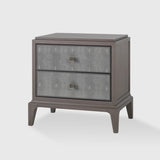 Astoria 2 Drawer Bedside Chest 60 - Shagreen by Eccotrading Design London