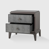 Astoria 2 Drawer Bedside Chest 60 - Shagreen by Eccotrading Design London