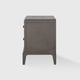 Astoria 2 Drawer Bedside Chest 60 - Shagreen by Eccotrading Design London