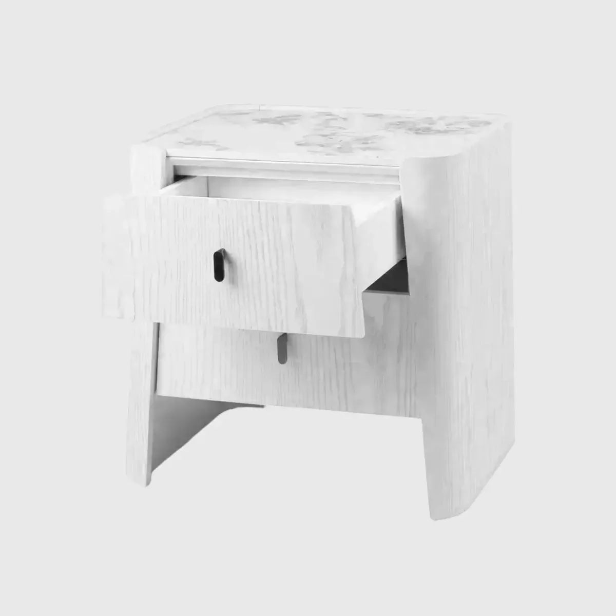 Kelly 2 Drawer Bedside White Ash