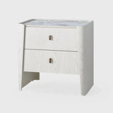 Kelly 2 Drawer Bedside White Ash