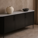 Lantine Marble Buffet - Black Oak