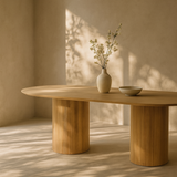 Lantine 240 Dining Table - Pill Shaped - Ash Oak