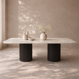 Lantine Marble 240 Dining Table – Matt Black