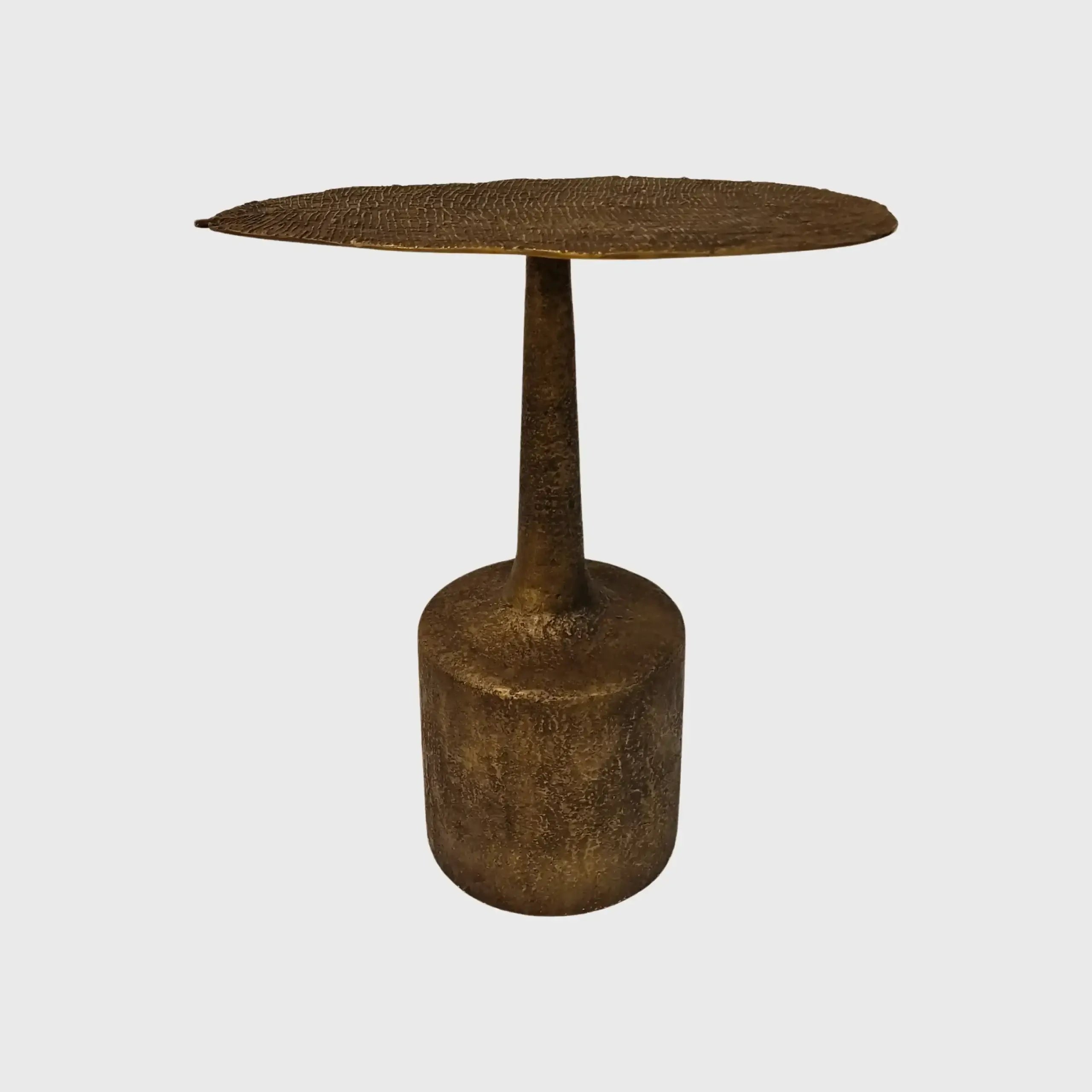 Leaf Side Table Bronze Dorato