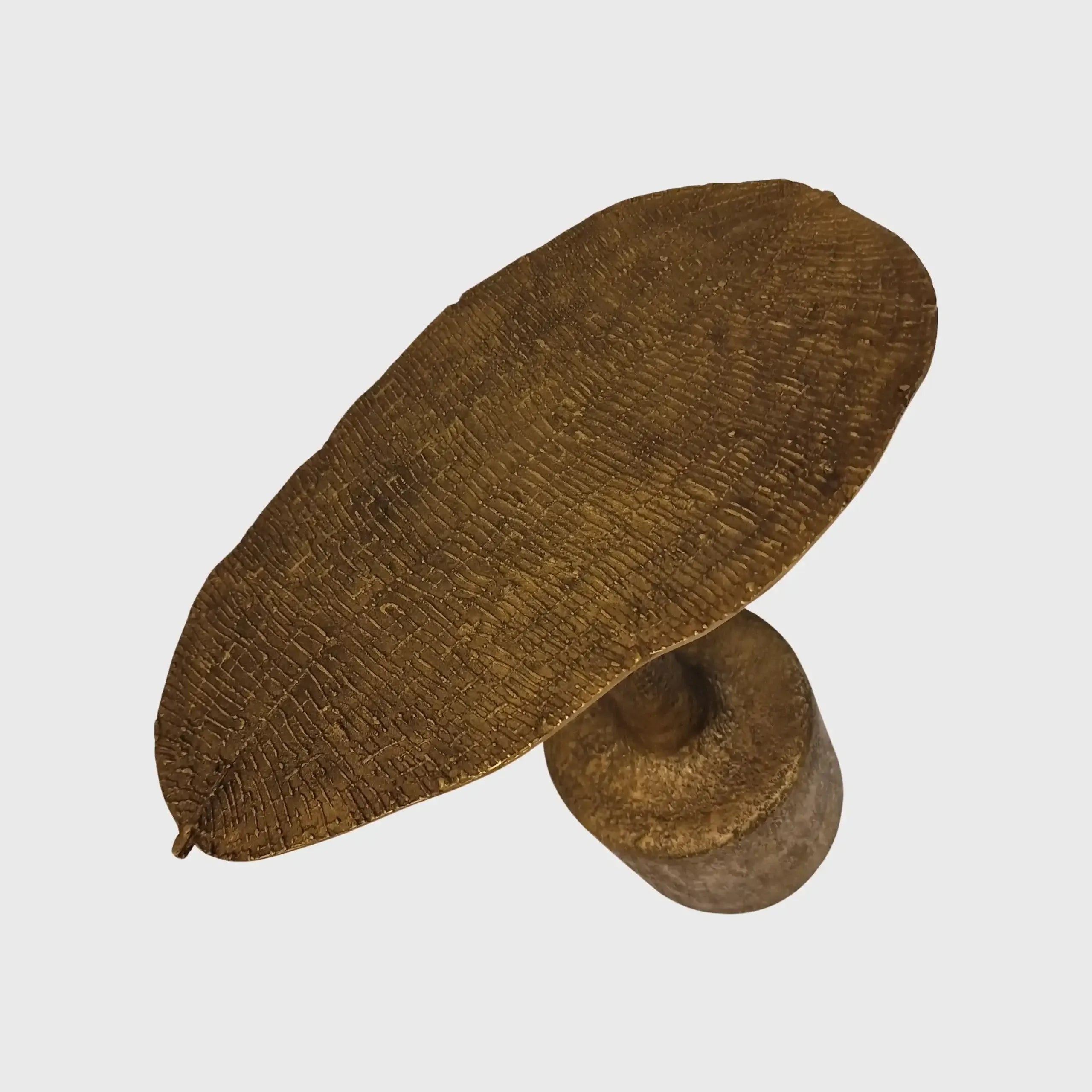 Leaf Side Table Bronze Dorato