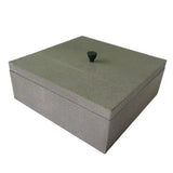 Leather Box Grey Shagreen Leather