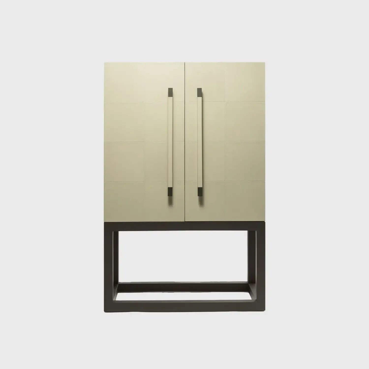 Linea Nera Armoire French Grey Leather