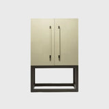 Linea Nera Armoire French Grey Leather