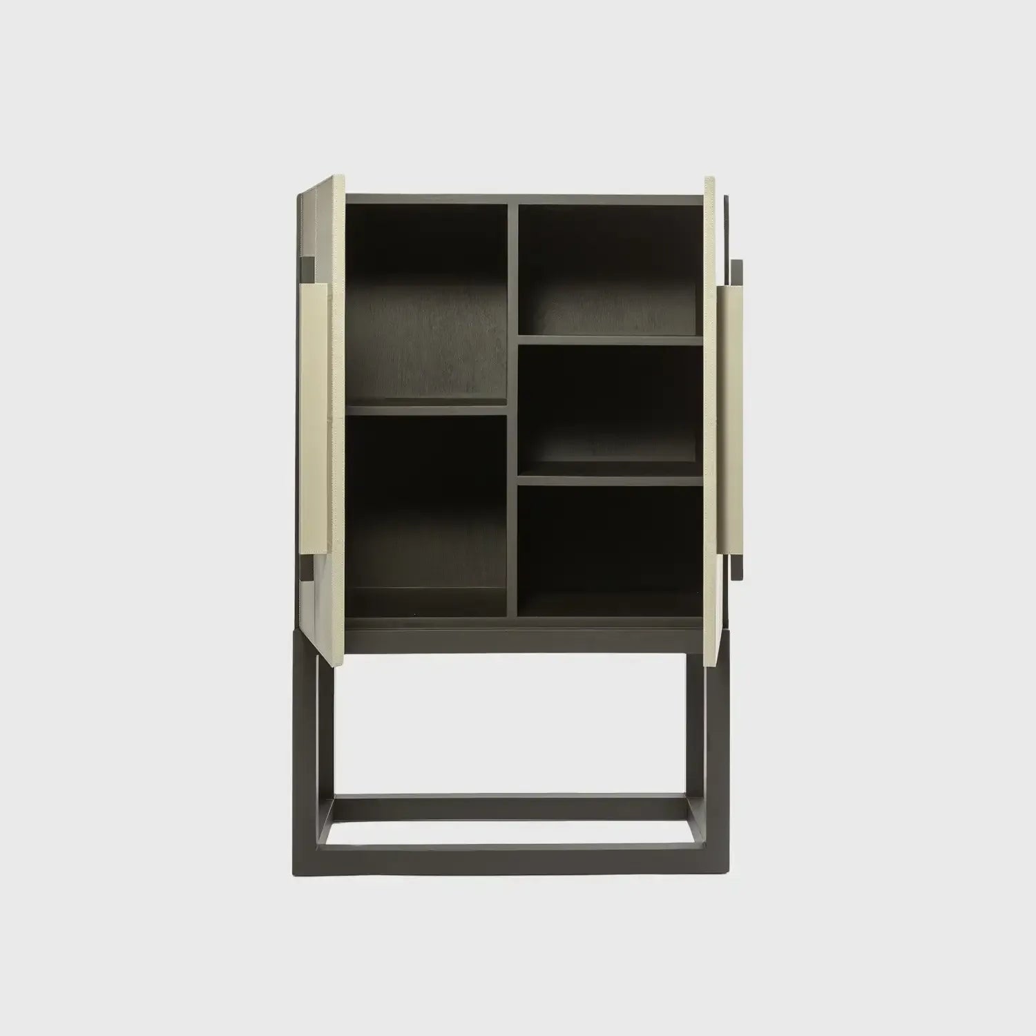 Linea Nera Armoire French Grey Leather