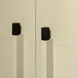 Linea Nera Armoire French Grey Leather