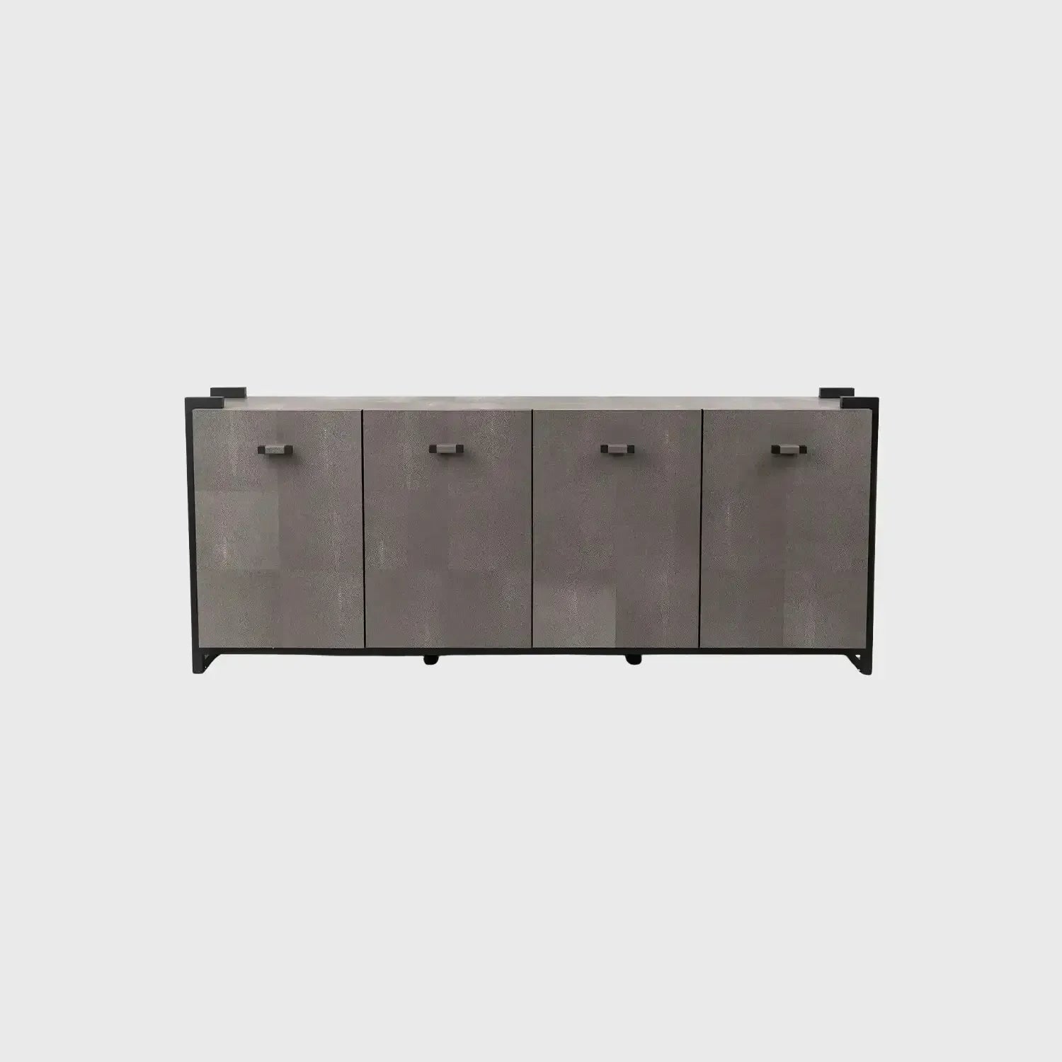 Linea Nera Cabinet Grey Shagreen Leather