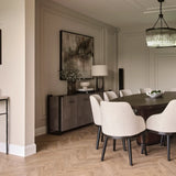 Linea Nera Cabinet Grey Shagreen Leather