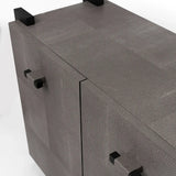 Linea Nera Cabinet Grey Shagreen Leather