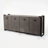 Linea Nera Cabinet Grey Shagreen Leather