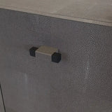 Linea Nera Cabinet Grey Shagreen Leather