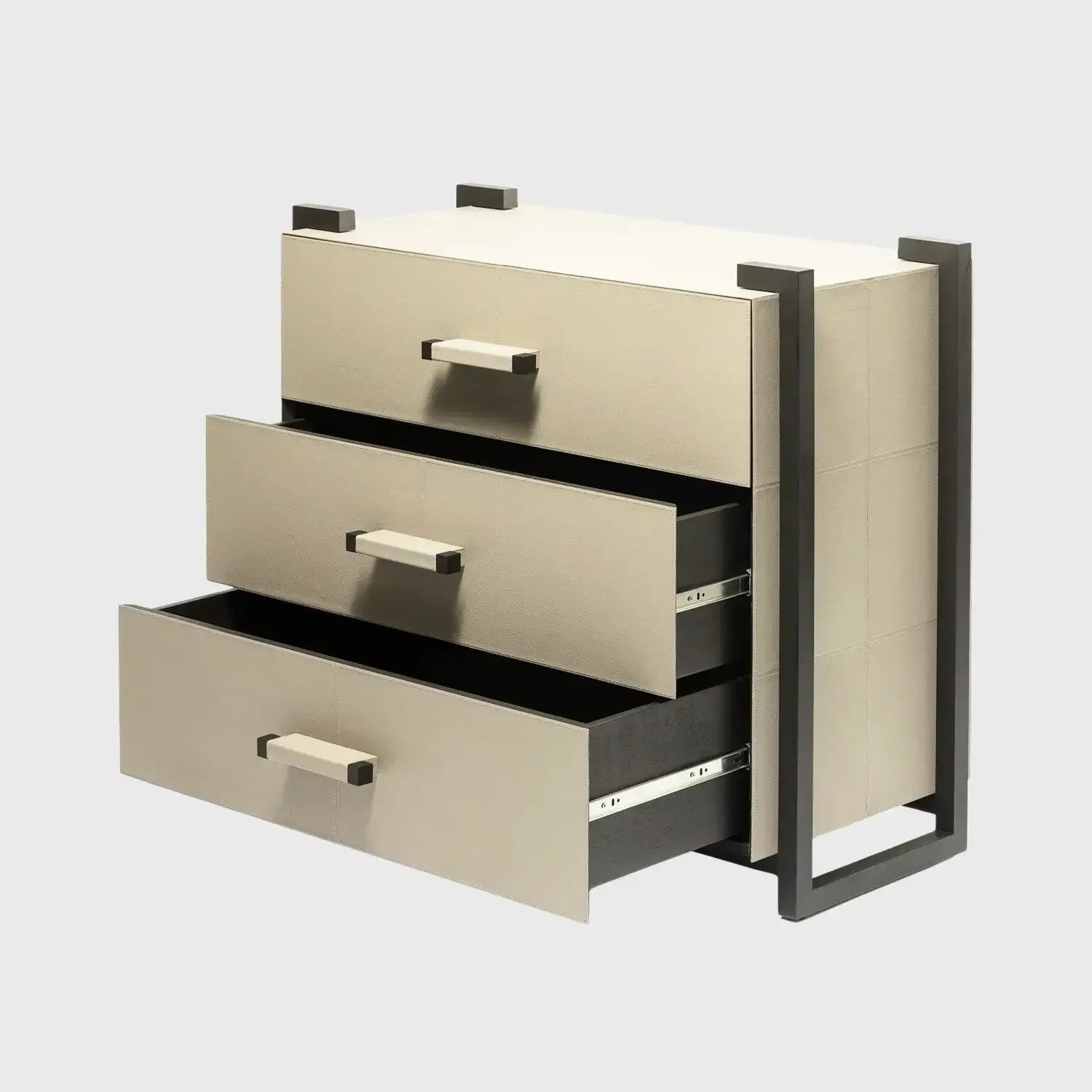 Linea Nera Chest French Grey Leather