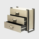 Linea Nera Chest French Grey Leather