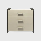 Linea Nera Chest French Grey Leather