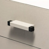 Linea Nera Chest French Grey Leather