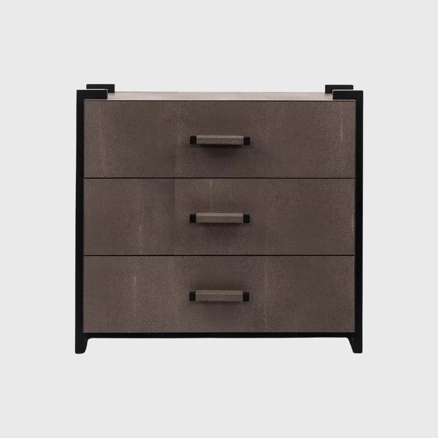 Linea Nera Chest Grey Shagreen Leather