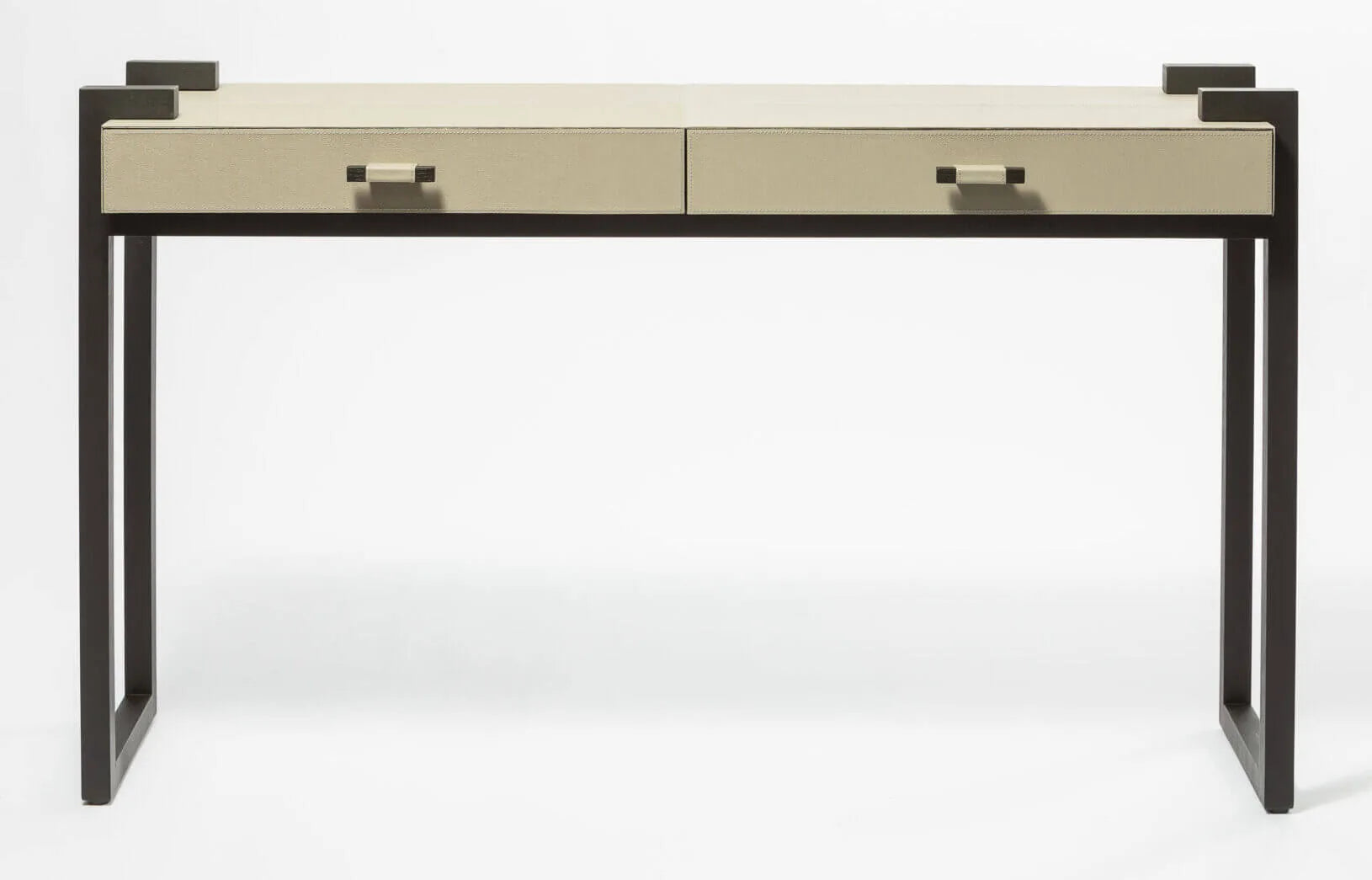 Linea Nera Console French Grey Leather
