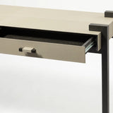 Linea Nera Console French Grey Leather