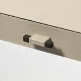 Linea Nera Console French Grey Leather