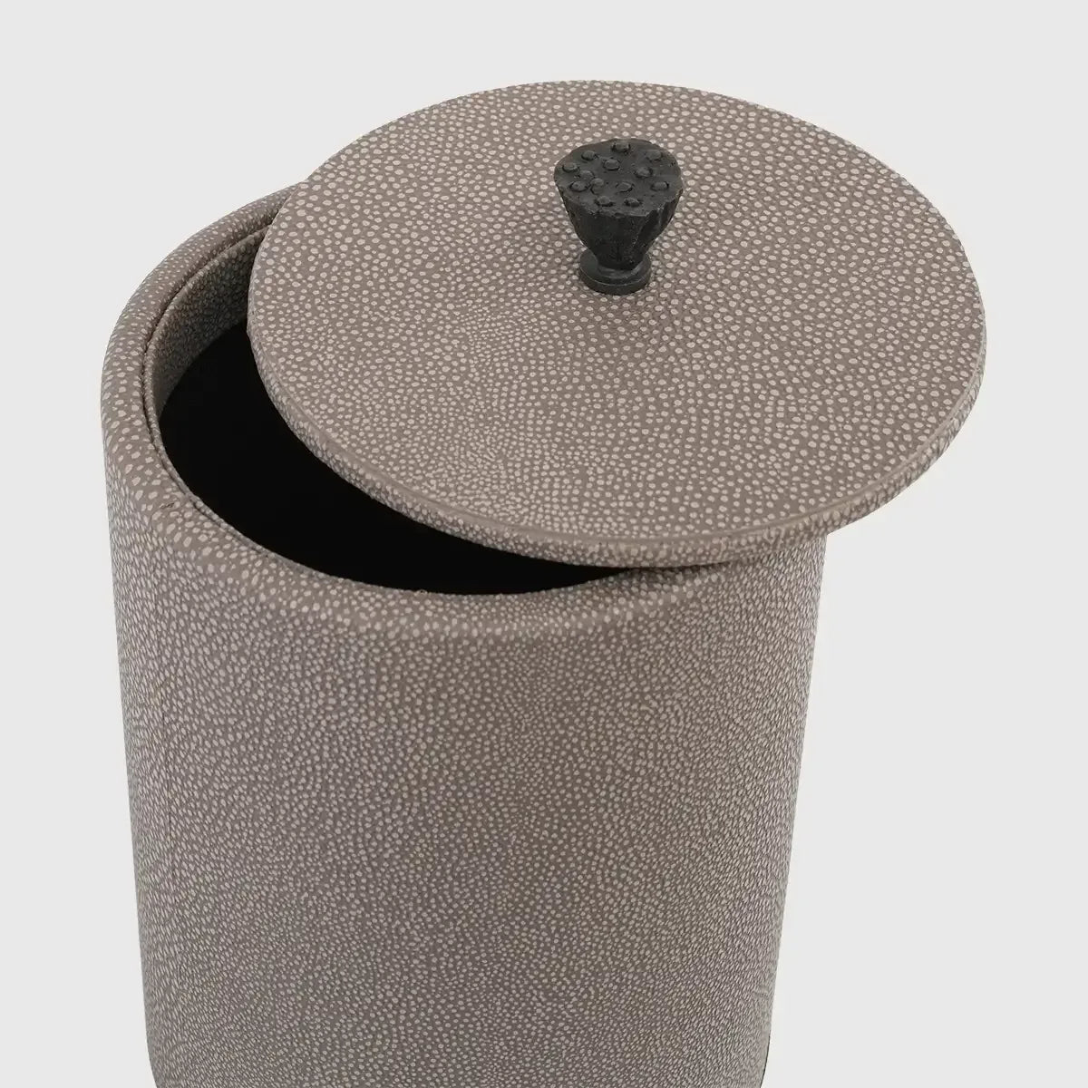 Lotus Box Grey Shagreen Leather