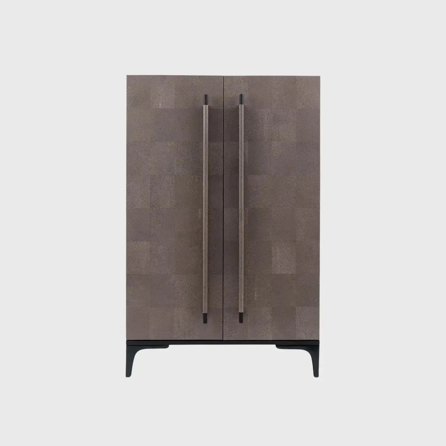 Luxe Armoire Grey Shagreen Leather
