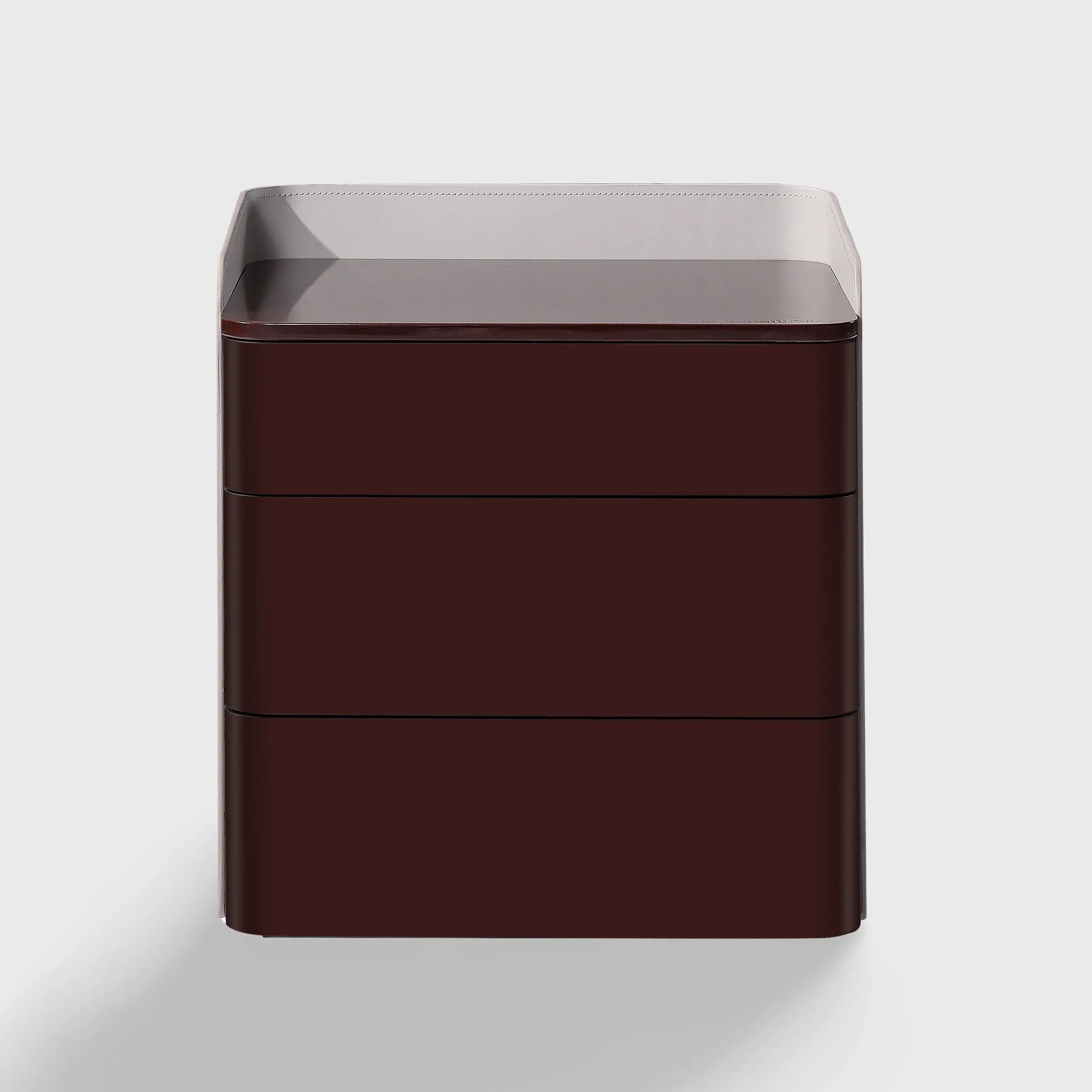 Christine Lacquer Nightstand Ruby