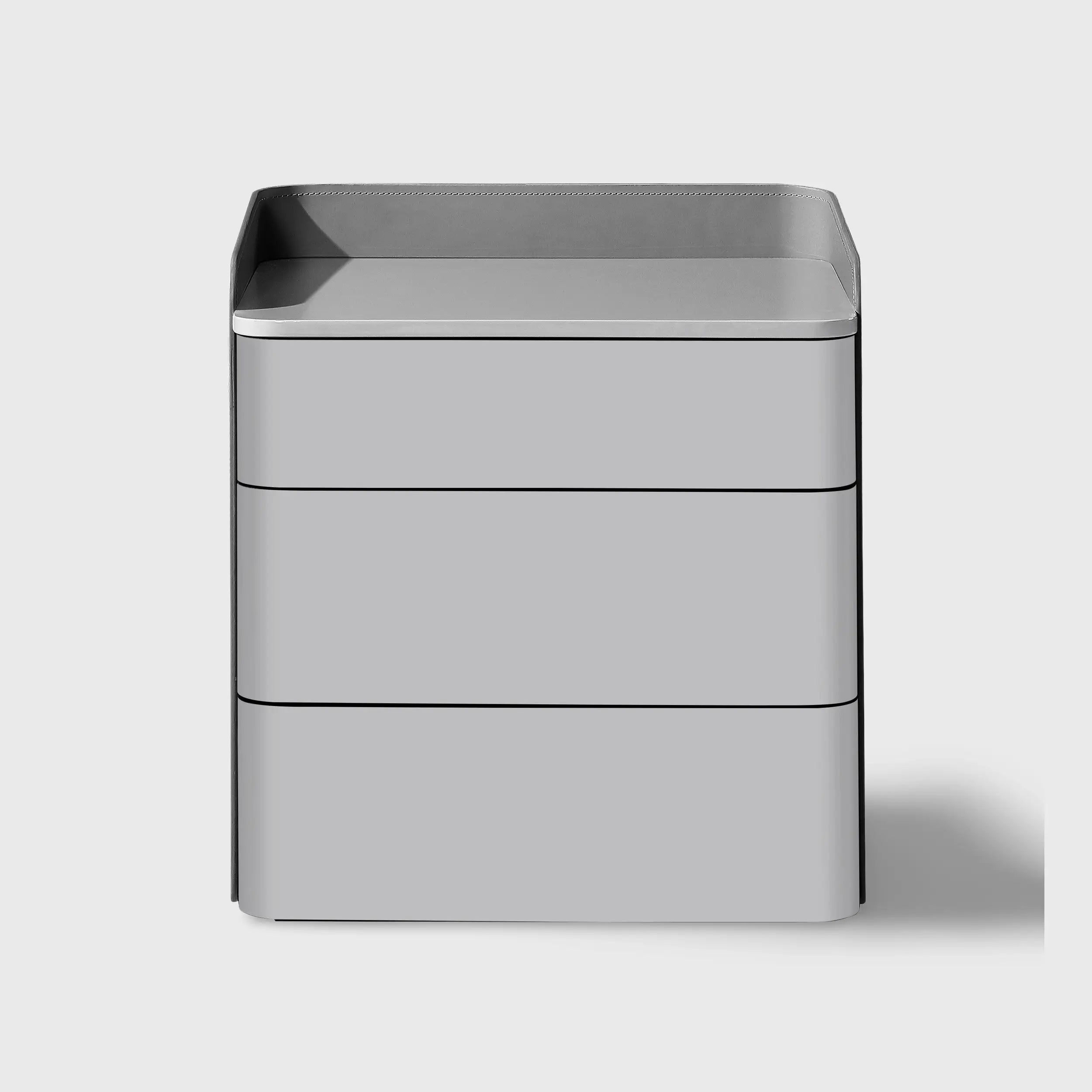 Christine Lacquer Nightstand Taupe