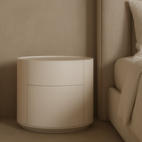 Ming Bedside Table - Matte Beige