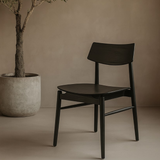 Mono Solid Oak Dining Chair - Matte Black