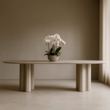 Moon Dining Table 240 - Matte Beige
