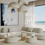 Ciladro Side Table - Faux Travertine