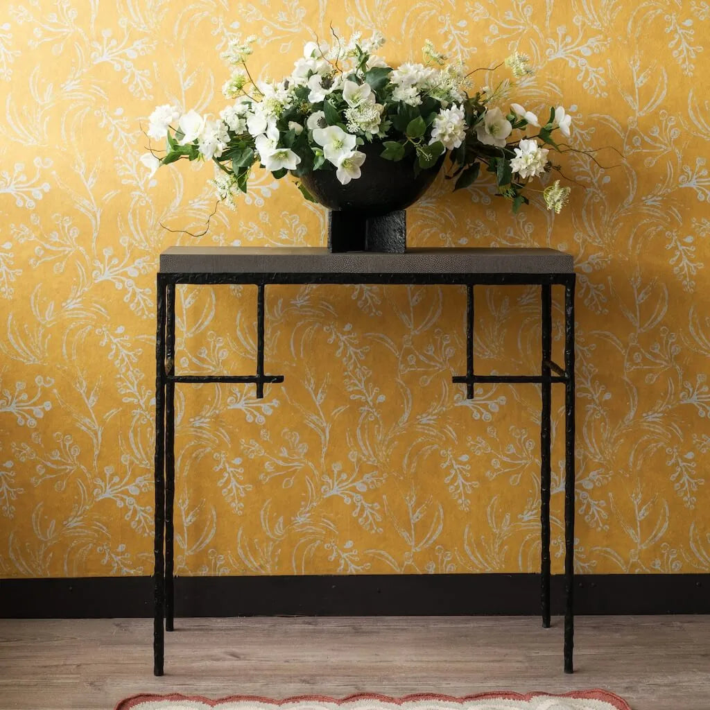 Mineral Console Bronze Nera and Leather