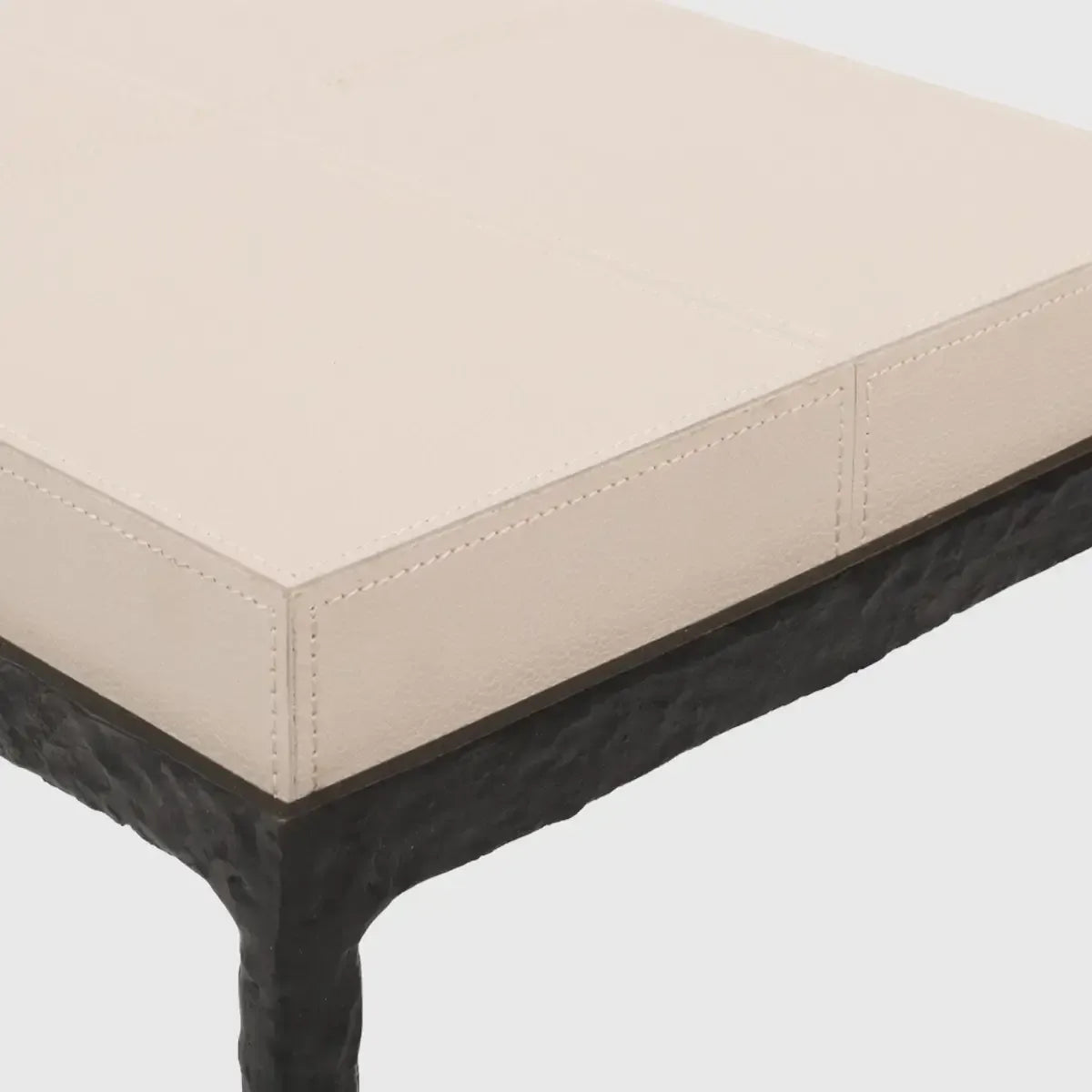 Mineral Console Bronze Nera with Pumice Leather