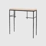 Mineral Console Bronze Nera with Pumice Leather