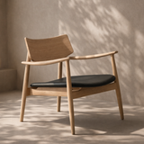 Mono Solid Oak & Black Lounge Chair
